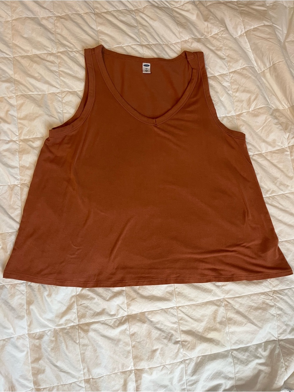 Old Navy Luxe V-Neck Tank Top - Rust Brown